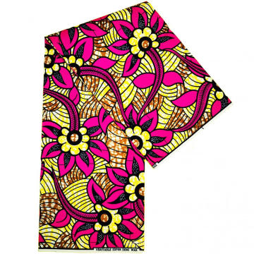 100% Polyester Ankara Stoff Wachsdruckstoff Stoff